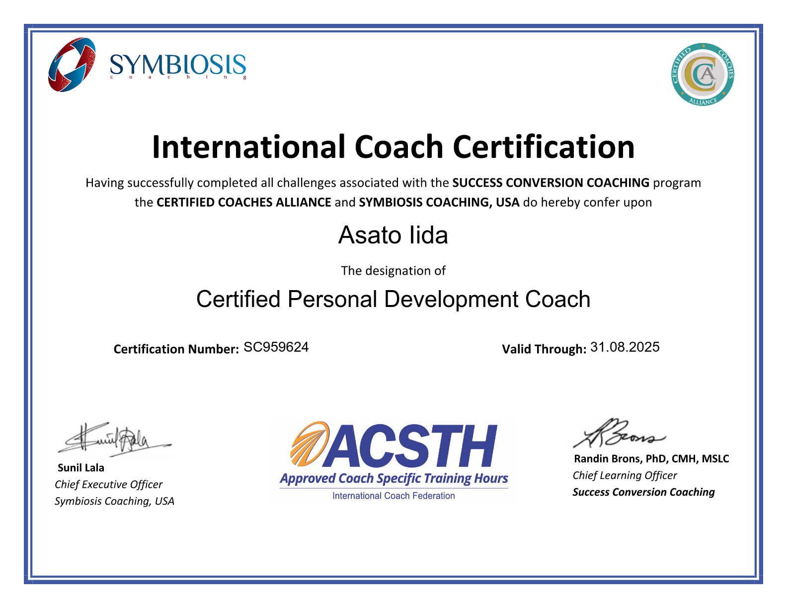 International Coach Certification